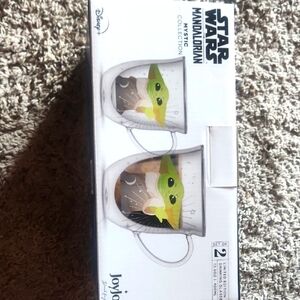 Nib. Disney Star Wars Limited Edition Glass Set with Yellow and Black Accents